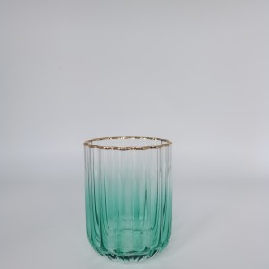 Spray Color Glass+Gold Rim Set Manufacturers