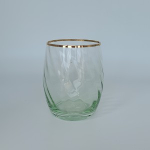 Sprayed Color +Gold Rim Glassware In CHINESE Distributor