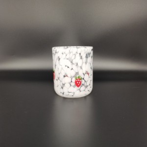 Various tumblers with different patterns confetti & ** icon glass