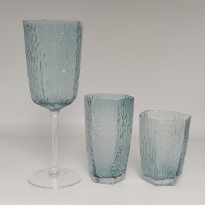 Set of 3 Hammer Pattern Wine Glass Supplied in China