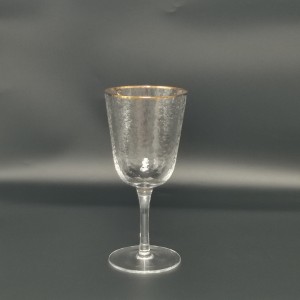 Clear+Gold Rim Glassware With Hammer Pattern MADE IN CHINA