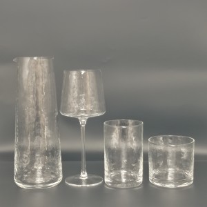 Hammer Pattern Glass Collection Supplied in China