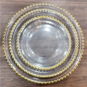 Beaded Glass Charger Plate