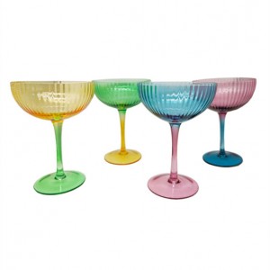 Mix Rainbow Champagne Coupe Glass Set
