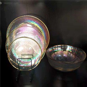 Gold Rimmed Charger Plate and Salad Bowl Sets