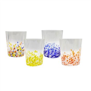 Glasswaretalk Solid Color Glass Hand Made Set of 4