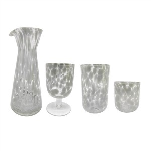 Glasswaretalk  Supplier  Hand Made Glassware Set of 5 Black