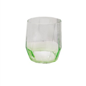 Prism Faceted Green Drinking Glasses Set