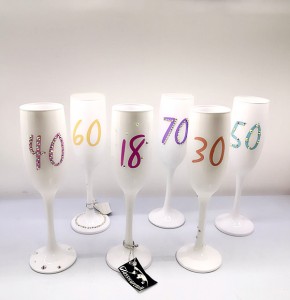 Unique Bling Birthday Champagne Glass