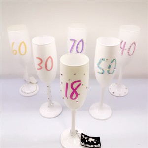 Unique Bling Birthday Champagne Glass