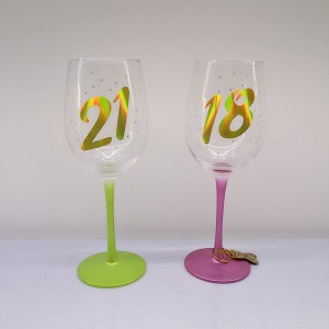 Dazzle Laser Prting Wine Glasses Birthday gift
