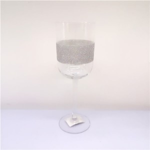 Handblown Glitter Wine Glasses