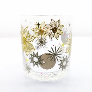 Glitter Snowflake Design Christmas Wine Glasses