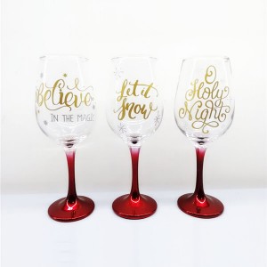 Let it Snow Christmas Wine Glasses