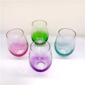 Bubble Glass Stemless Wine Glass