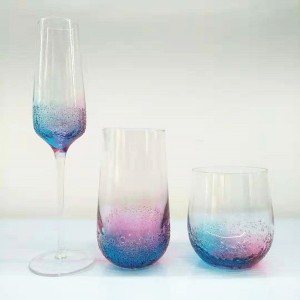 Ice Crumbs Design Wine Glasses