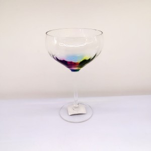 Gentle Ribbed Rainbow Wine Glass