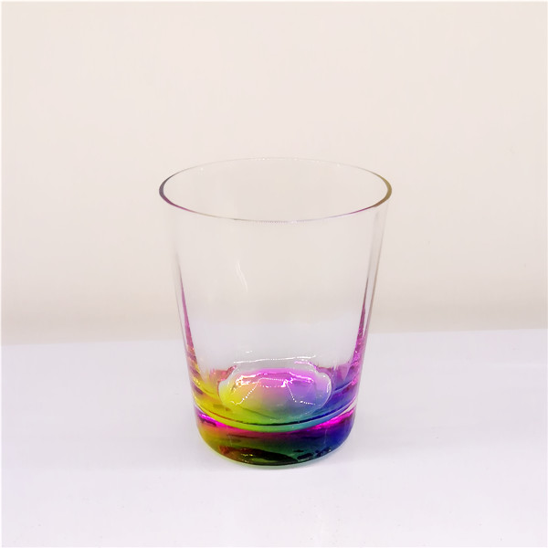 Gentle Ribbed Rainbow Tinting Decoration on the Bowl Base of Wine Glass-Champagne Flute-Cocktail Glass-Champagne Saucer-Hiball Glass-Water Cups