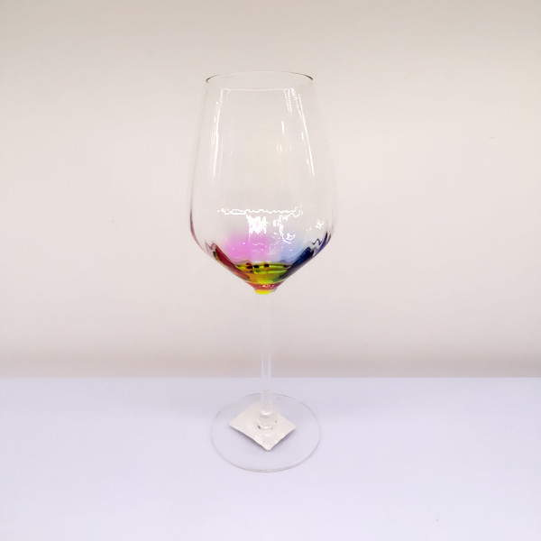 Gentle Ribbed Rainbow Tinting Decoration on the Bowl Base of Wine Glass-Champagne Flute-Cocktail Glass-Champagne Saucer-Hiball Glass-Water Cups