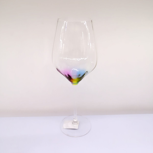 Gentle Ribbed Rainbow Tinting Decoration on the Bowl Base of Wine Glass-Champagne Flute-Cocktail Glass-Champagne Saucer-Hiball Glass-Water Cups
