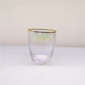 Wholesale Gentle Ribbed Rainbow Cocktail Glases