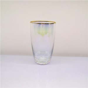 Wholesale Gentle Ribbed Rainbow Cocktail Glases