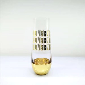 Gold Electroplated Wine Stemware