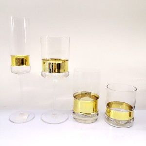 Gold Electroplated Wine Stemware Sets