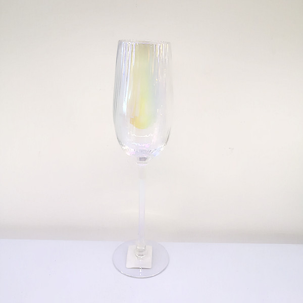 Vertical Ribbed Rainbow Wine Glasses-Champagne Glases-Goblets-Gin Glasses-Hiball Glasses-Water Cups
