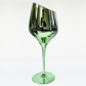 Wine Glass with Slant Mouth