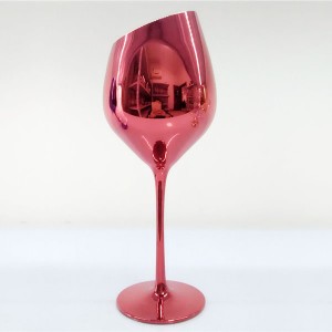 Wine Glass with Slant Mouth