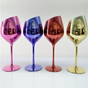 Wine Glass with Slant Mouth