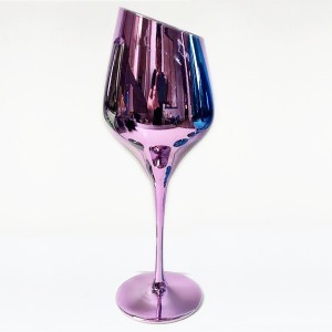 Wine Glass with Slant Mouth