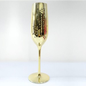 Laser Engrave 300 ML Mouth Blown Lead Free Champagne Flute