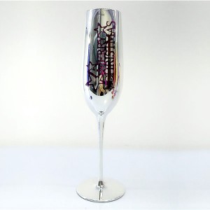 Laser Engrave Merry Christmas Champagne Glass, 10 oz/300 ML Mouth-Blown Lead Free Champagne Flute, Perfect Gift For Wedding-Anniversary-Christmas