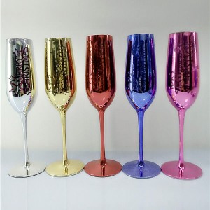 Laser Engrave 300 ML Mouth Blown Lead Free Champagne Flute