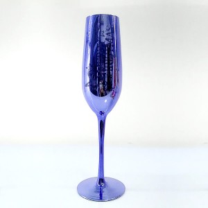 Laser Engrave 300 ML Mouth Blown Lead Free Champagne Flute