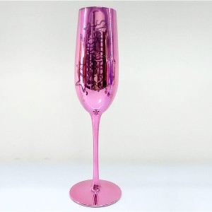 Laser Engrave 300 ML Mouth Blown Lead Free Champagne Flute