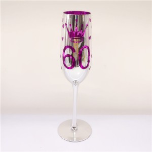 Two Sides Laser Printing Happy Birthday Champagne Flute