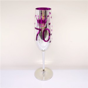 Two Sides Laser Printing Happy Birthday Champagne Flute