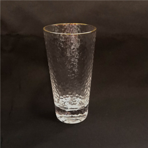 Gold Rimmed Hammer Eye Pattern Wine Glasses-Champagne Flutes-Hiball Glasses-Drinking Glasses-Ice-cream Bowls