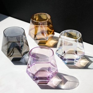 Set 4 Geometric Rock Glasses