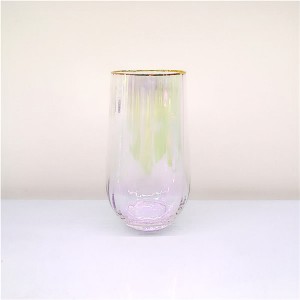 Wholesale Gentle Ribbed Rainbow Cocktail Glases