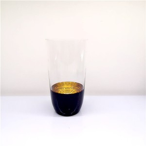 Black Surface  and Gold Interior Wine Glasses