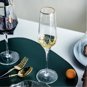 High Quality Gold Rimmed Crystal Wine Glasses  Tumbler Glass