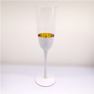 Black Surface  and Gold Interior Wine Glasses