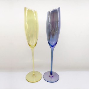 Set 2 Ion Plating Lead Free Champagne Glasses