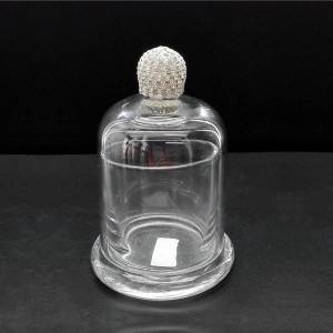 Clear Glass Cloche Pillar Glass Candle Holder Quotation