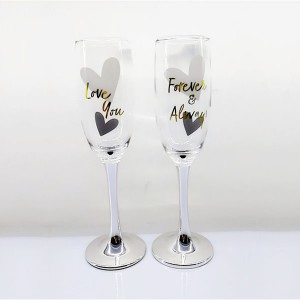 8.5OZ unique wedding toasting glasses