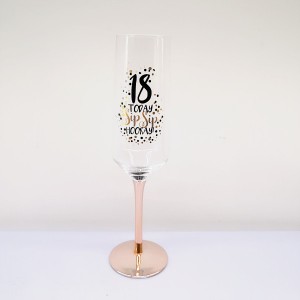 Top Shelf Personalized Birthday Champagne Glass